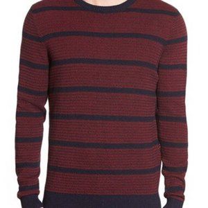 Lucky Brand Men's Striped Indigo Crew Sweater XXL